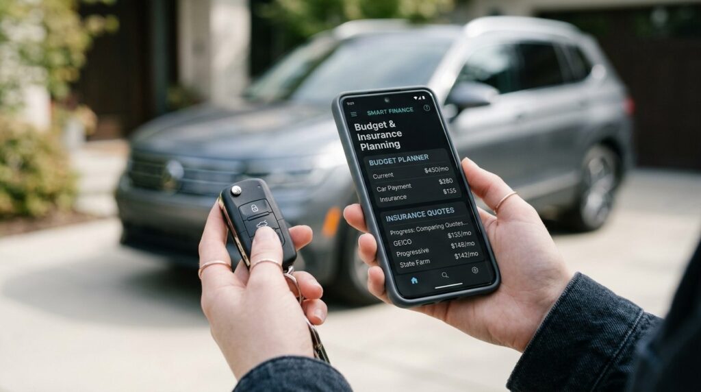 Close-up photograph of a young adults hands holding a car k